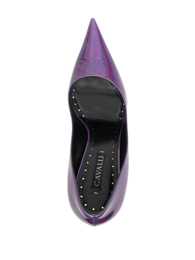 Roberto Cavalli Tiger Tooth Pumps In Violett