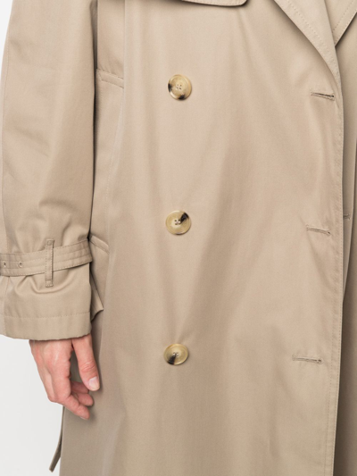 Shop Mackintosh Jamie Gabardine-weave Trench Coat In Brown