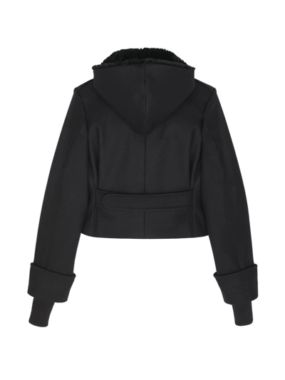 Shop Saint Laurent Detachable-hood Military Jacket In Schwarz