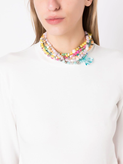 Shop Amir Slama Mixed-bead Necklace In Multi