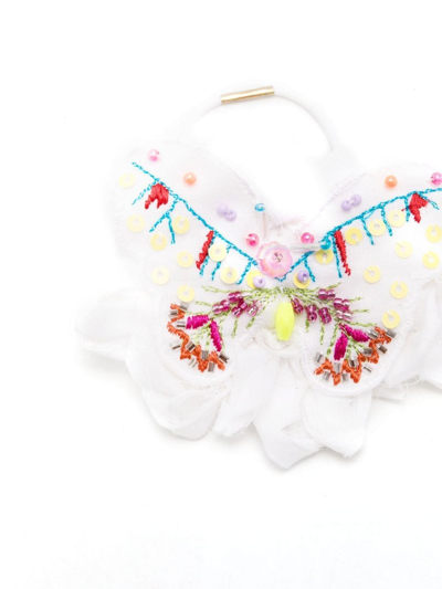 Shop Amir Slama Floral-appliqué Hair Tie In Multi