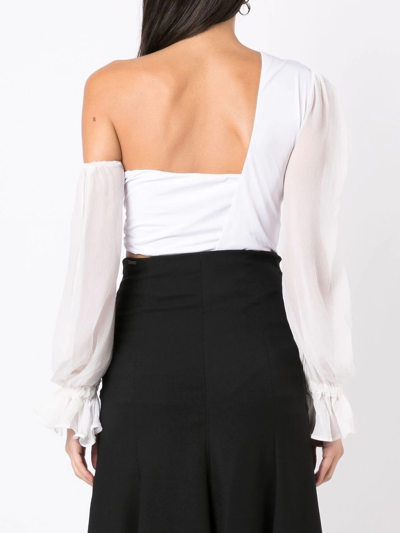 Amir Slama One-shoulder Bodysuit In White