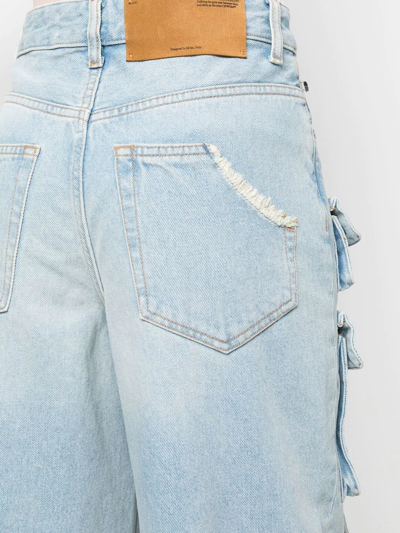 Shop Off-white Bleach Multipocket Cargo Jeans In Blau