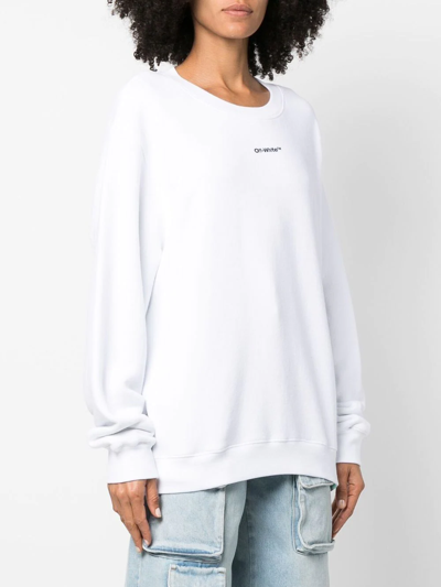 Shop Off-white Tie-dye Arrow Sweatshirt In Weiss