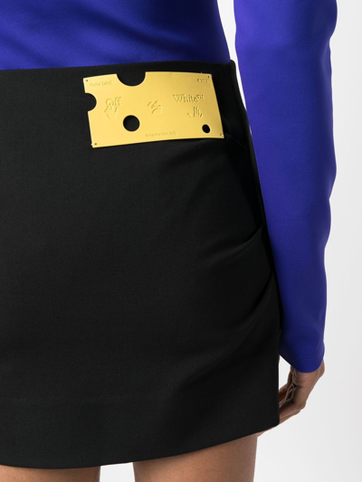 Off-white Black Corporate Tailored Miniskirt In Schwarz