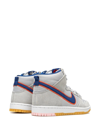 Shop Nike Sb Dunk High "new York Mets" Sneakers In Grey