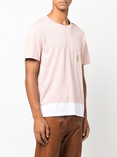 Shop Nick Fouquet Embroidered Pocket T-shirt In Pink