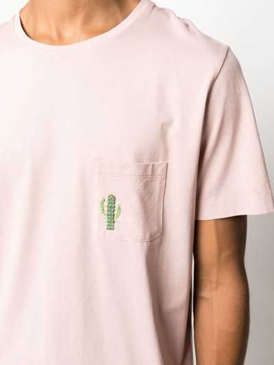 Shop Nick Fouquet Embroidered Pocket T-shirt In Pink