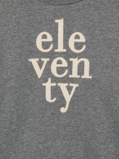 Shop Eleventy Logo-print Sweatshirt In Grau