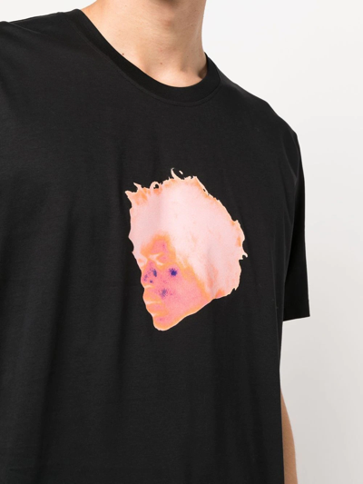 Limitato Graphic-print Short-sleeve T-shirt In Schwarz