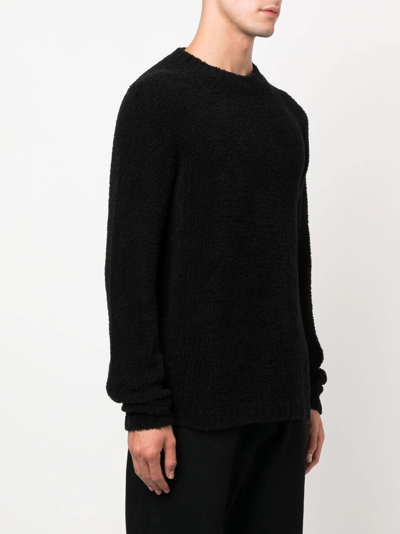 Shop Ten C Crew Neck Knitted Sweater In Schwarz