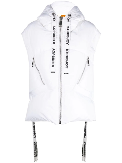Shop Khrisjoy Iconic Padded Gilet In Wh03 White