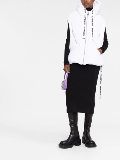Khrisjoy Puff Iconic Hooded Quilted Gilet In Wh03 White
