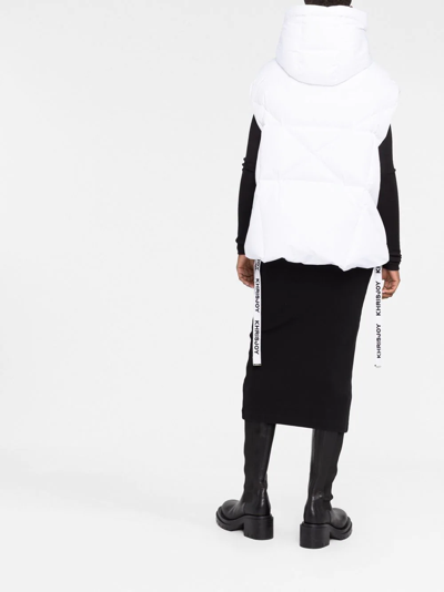 Khrisjoy Puff Iconic Hooded Quilted Gilet In Wh03 White