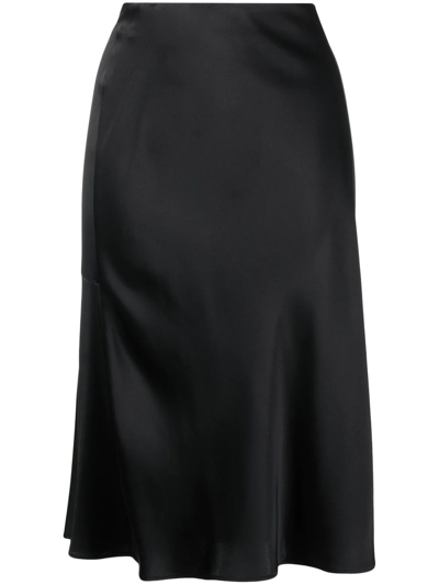 Shop Stella Mccartney Draped Midi Skirt In Schwarz