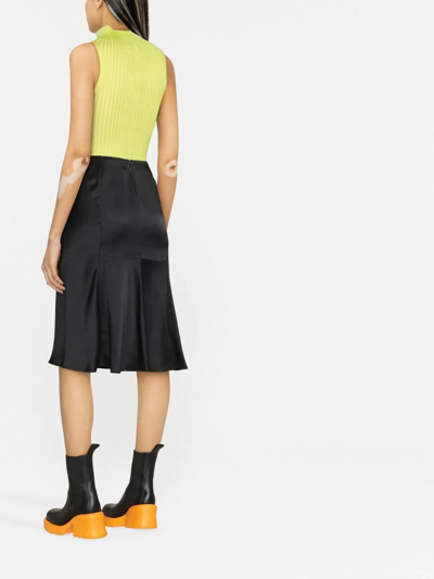 Shop Stella Mccartney Draped Midi Skirt In Schwarz