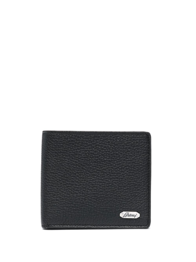 Shop Brioni Logo-plaque Leather Wallet In Schwarz