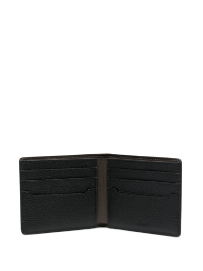 Shop Brioni Logo-plaque Leather Wallet In Schwarz