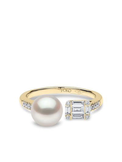 Shop Yoko London 18kt Yellow Gold Starlight Pearl And Diamond Ring