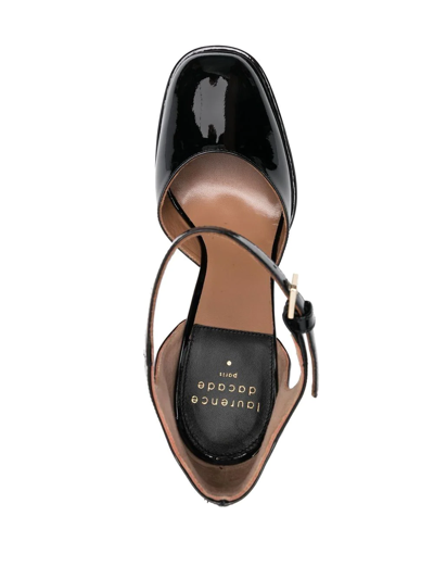 Shop Laurence Dacade 150mm Patent-leather Platform Sandals In Schwarz