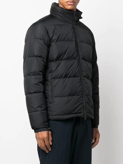 Shop Aspesi Padded Zip-up Jacket In Schwarz