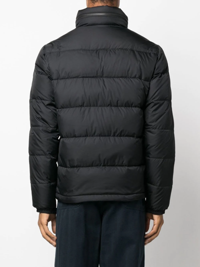 Shop Aspesi Padded Zip-up Jacket In Schwarz