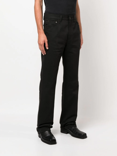 Shop Saint Laurent Dark-wash Straight-leg Jeans In Schwarz