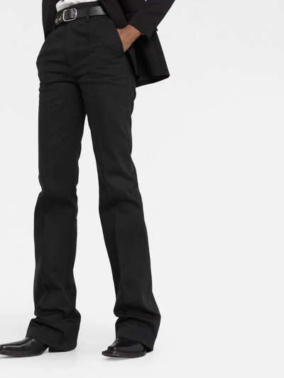 Shop Saint Laurent High-waist Straight Trousers In Schwarz