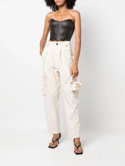 Shop The Mannei High-rise Tapered Jeans In Nude