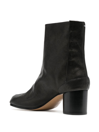 Maison Margiela Tabi 60mm Leather Ankle Boots In Black