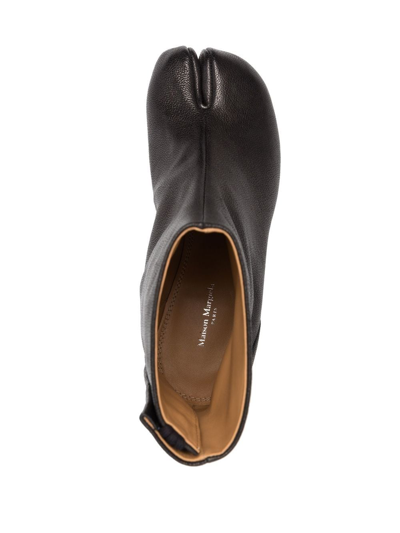 Maison Margiela Tabi 60mm Leather Ankle Boots In Black
