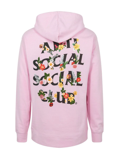 Shop Anti Social Social Club Self Conclusion Logo-print Hoodie In Pink