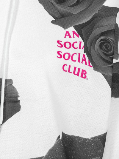 Shop Anti Social Social Club Petal To The Floor Hoodie In Weiss