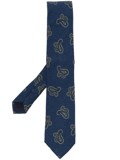 Shop Altea Paisley-print Tie In Blau