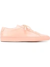 Common Projects Original Achilles Low Pink Leather Sneakers In Natural