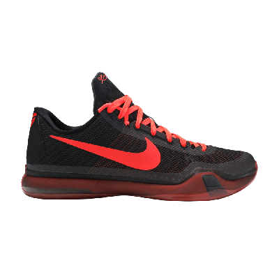 Pre-owned Nike Kobe 10 'bright Crimson' In Black