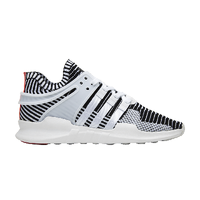 Pre-owned Adidas Originals Eqt Support Adv Primeknit 'zebra' In White