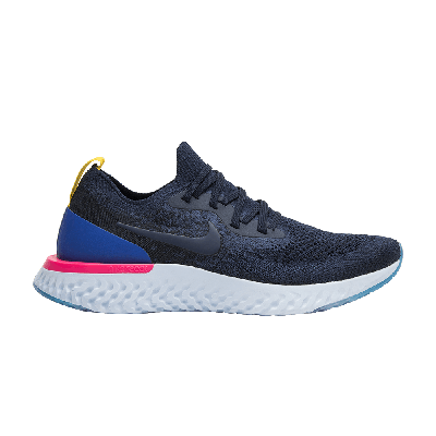 Pre-owned Nike Wmns Epic React Flyknit 'college Navy' In Blue
