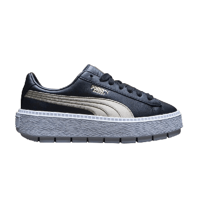 Pre-owned Puma Wmns Platform Trace 'black Varsity'