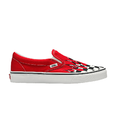 Pre-owned Vans Slip-on 'checker Flame' In Red