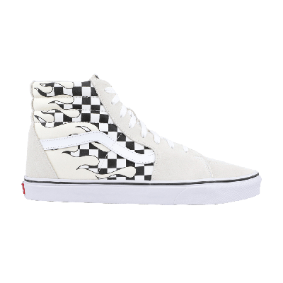 Pre-owned Vans Sk8-hi 'checker Flame' In White