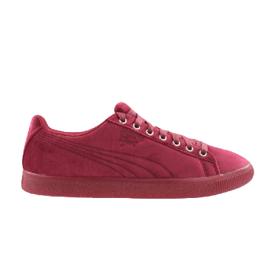 Pre-owned Puma Clyde Velour Ice In Red