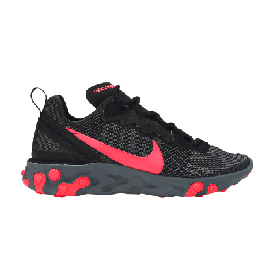 Pre-owned Nike Wmns React Element 55 'solar Red' In Black