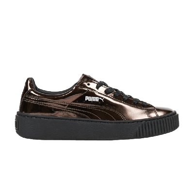 Pre-owned Puma Wmns Basket Platform 'metallic Bronze' In Copper