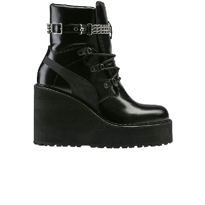 Pre-owned Puma Fenty X Wmns Sneaker Boot Wedge In Black