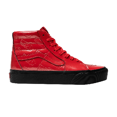 Pre-owned Vans David Bowie X Sk8-hi Platform 2 'ziggy Stardust' In Red