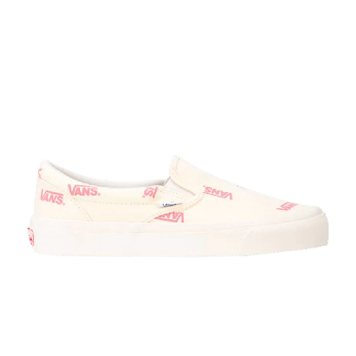 Pre-owned Vans Classic Slip-on Lx Canvas 'multi Logo Rutabaga' In Pink