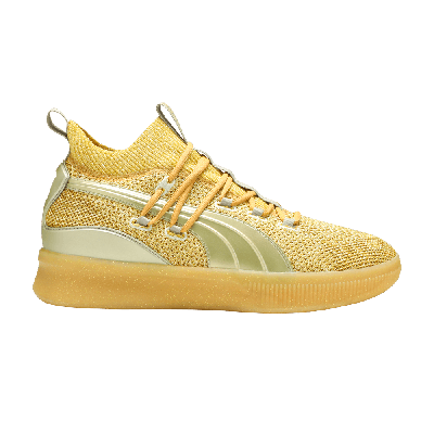 Pre-owned Puma Clyde Court 'title Run' In Gold