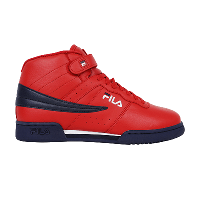 Pre-owned Fila F-13v Leather Synthetic 'red Navy'