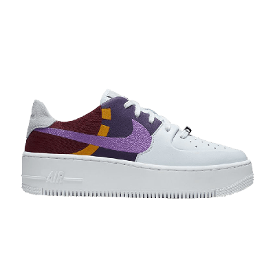 Pre-owned Nike Wmns Air Force 1 Sage Low Lx 'grey Dark Orchid'